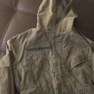 NWOT Seyntex Heavy Hooded Military Style Coat
